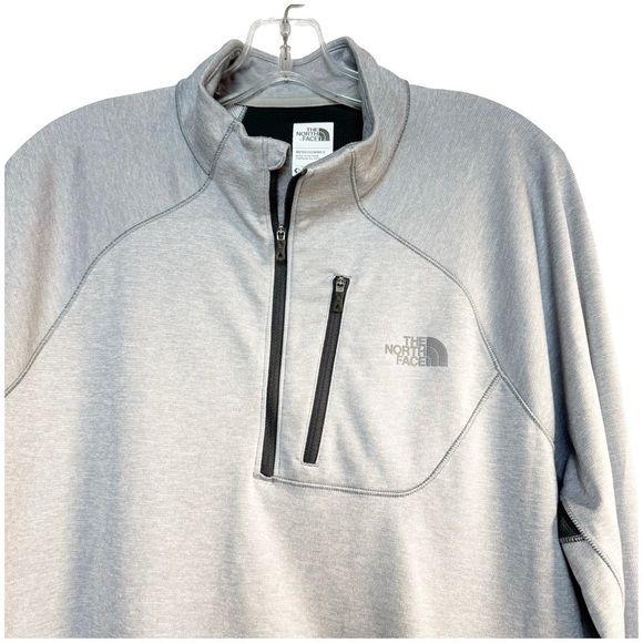 The North Face Flashdry Men’s quarter zip shirt gray size L - Picture 2 of 7